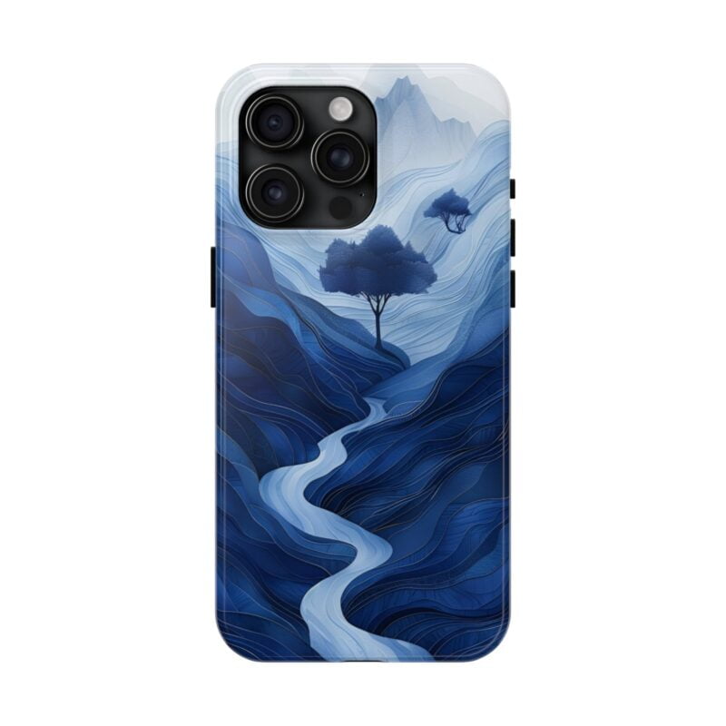 Whimsical Mountain Flat Paper Cut Phone Case
