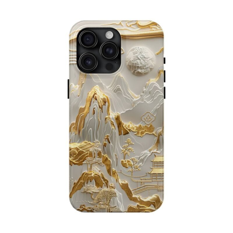 Gilded Landscape Paper Art Phone Case