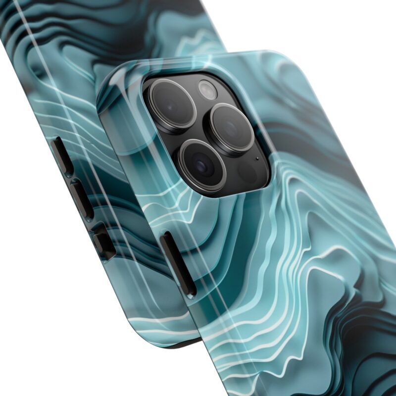 Abstract Topographic Turquoise Phone Case 1