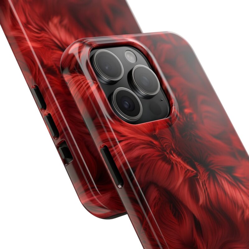 Soft Red Fur Elegance Phone Case 1