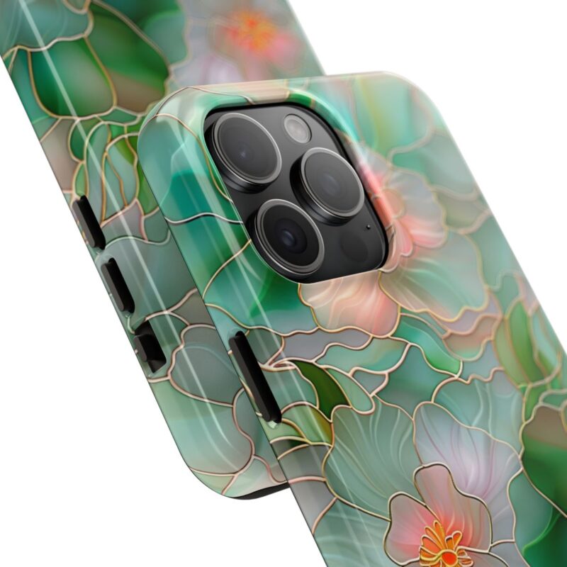 Blossoming Pastel Art Stained Glass iphone 15 pro max Case