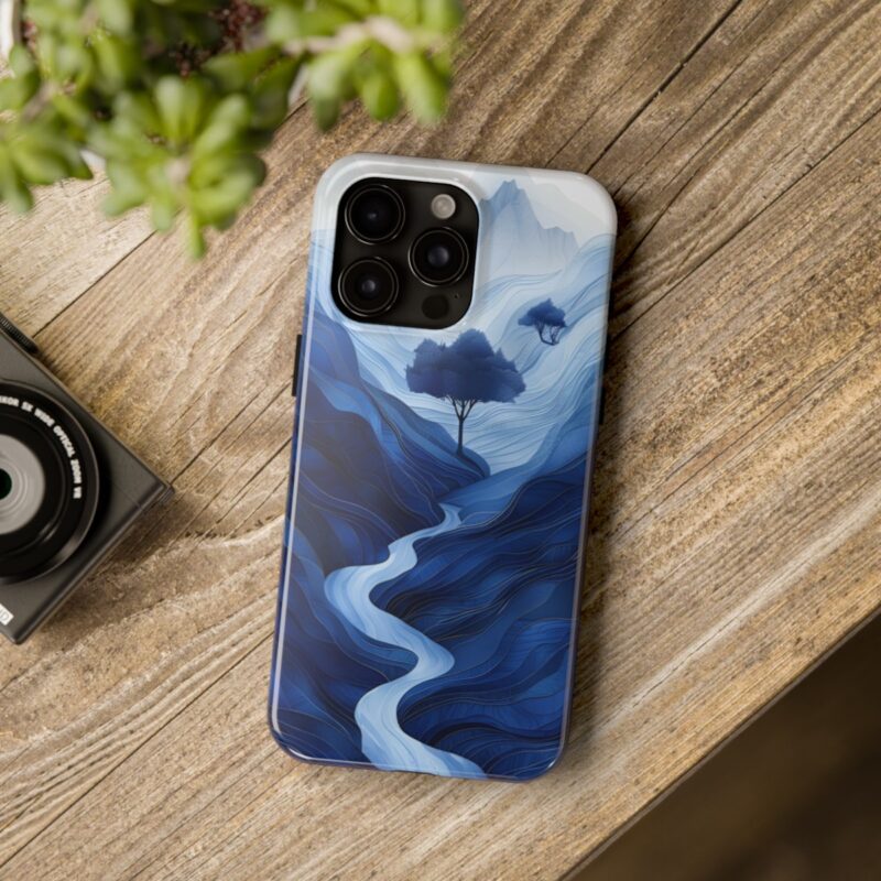 Whimsical Mountain Flat Paper Cut Phone Case 3