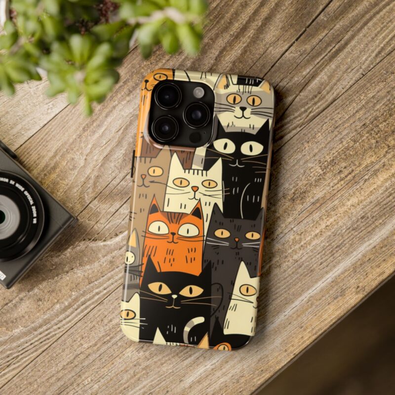 Cartoon Cat Delight Phone Case 3