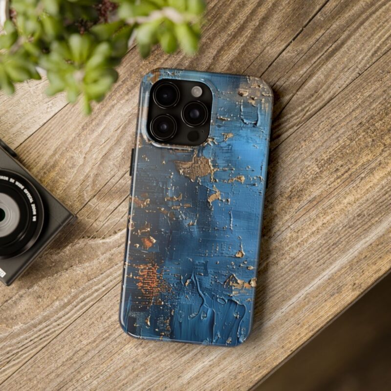 Vintage Blue Elegance Oil Painting Texture Phone Case 3