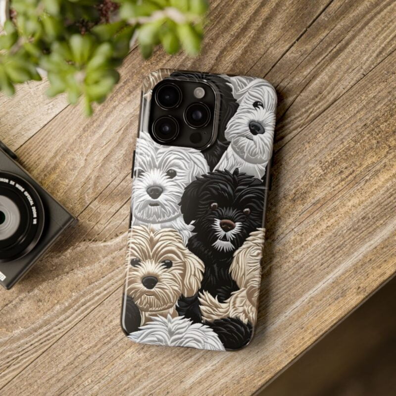 Adorable Dogs Embroidered Phone Case 3