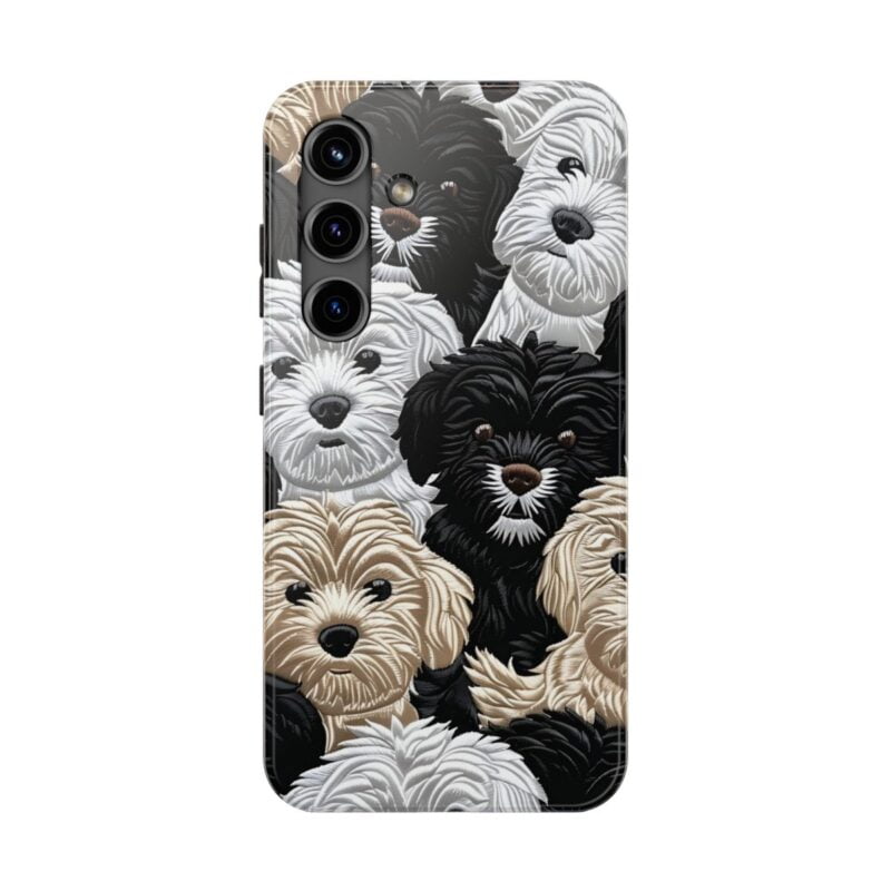 Adorable Dogs Embroidered Samsung S24 Case