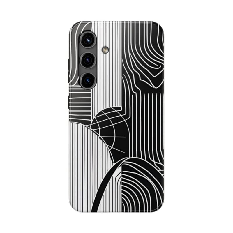 Minimalist Black Line Art Phone Case 4