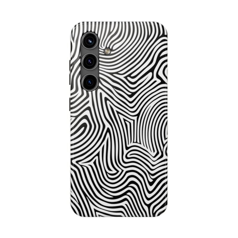 Black and White Line Art Phone Case 4