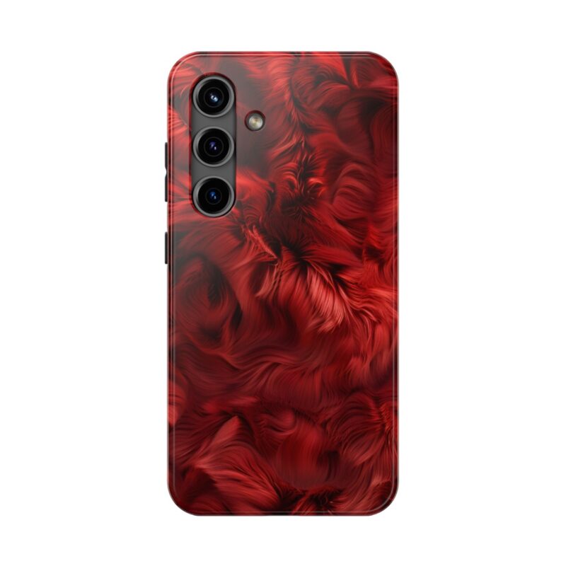 Soft Red Fur Elegance Phone Case 4