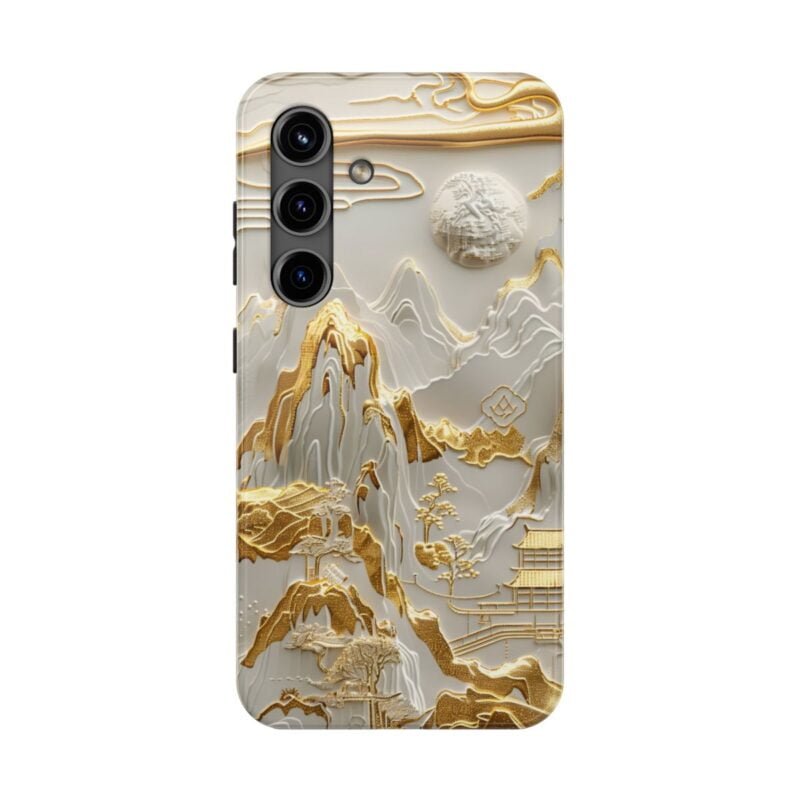 Gilded Landscape Paper Art Phone Case 4