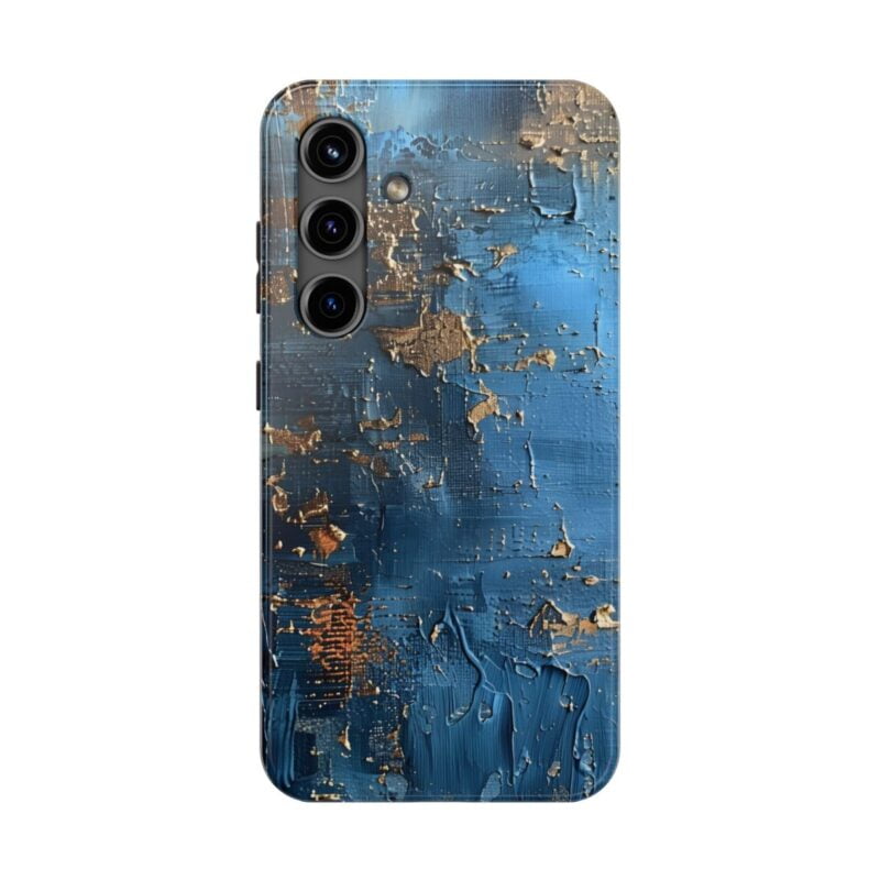 Vintage Blue Elegance Oil Painting Texture Phone Case 4