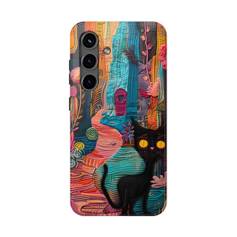 Textured Folklore Cat Samsung Galaxy S24 Case
