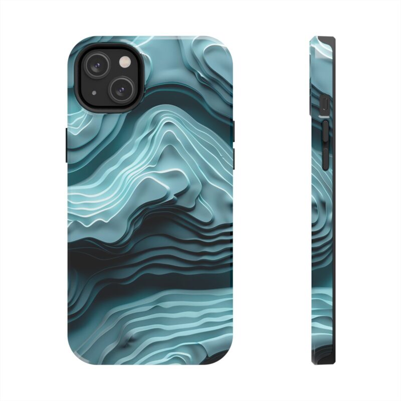 Abstract Topographic Turquoise Phone Case 2