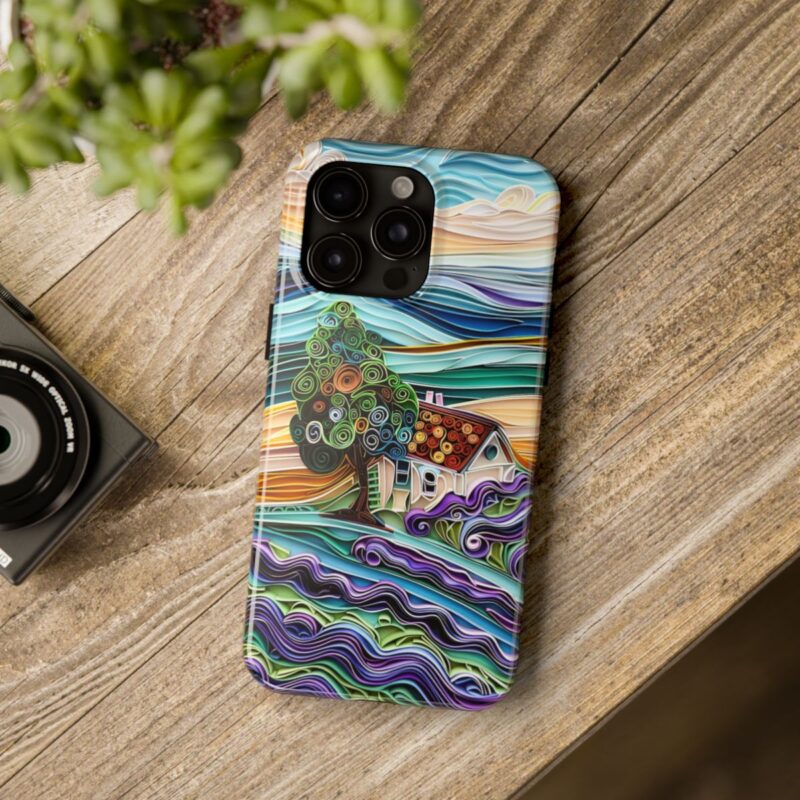 French Countryside Paper Quilling Phone Case 3