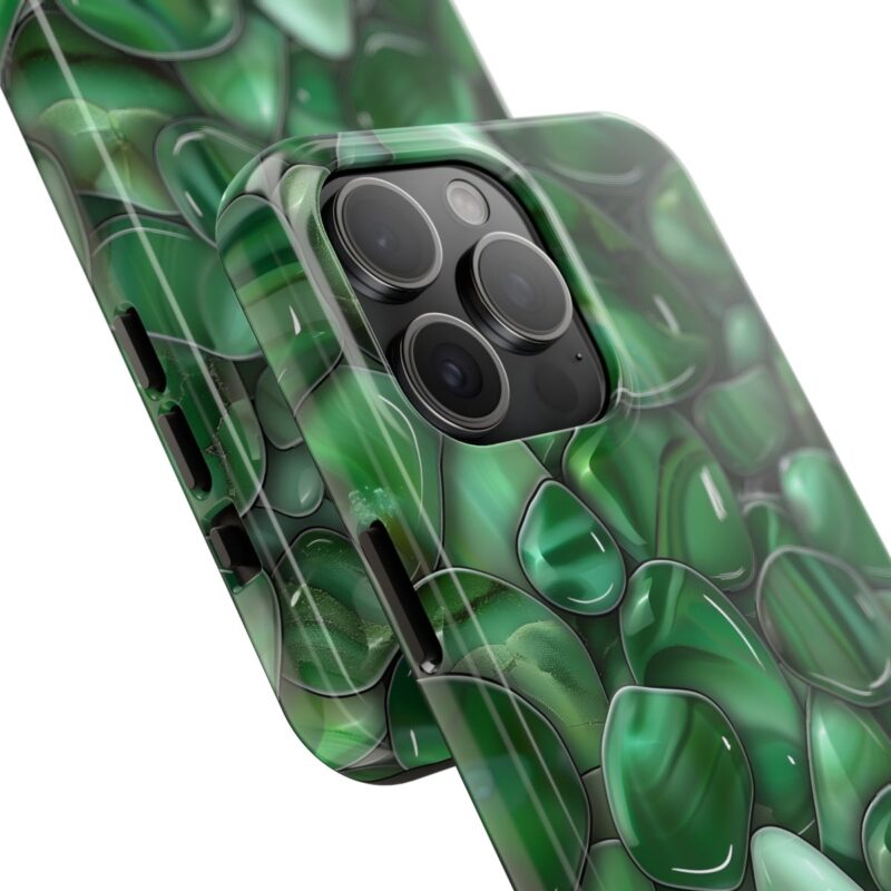 Jade Green Pebbles Phone Case 1