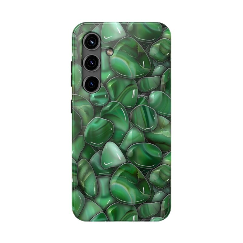 Jade Green Pebbles Phone Case 4