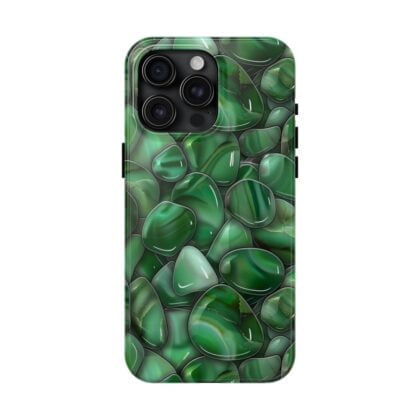Jade Green Pebbles Phone Case