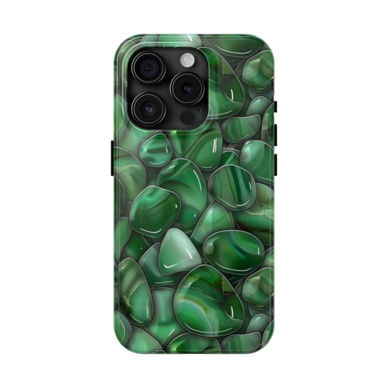 Jade Green Pebbles Phone Case 5