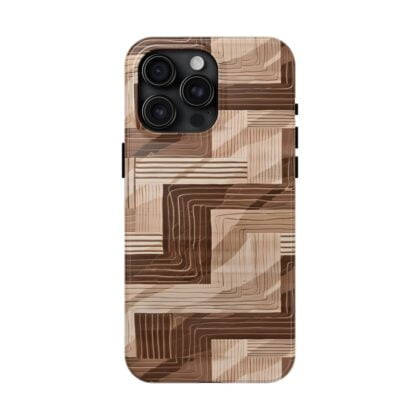 Minimalist Brown and Cream Pattern Phone Case