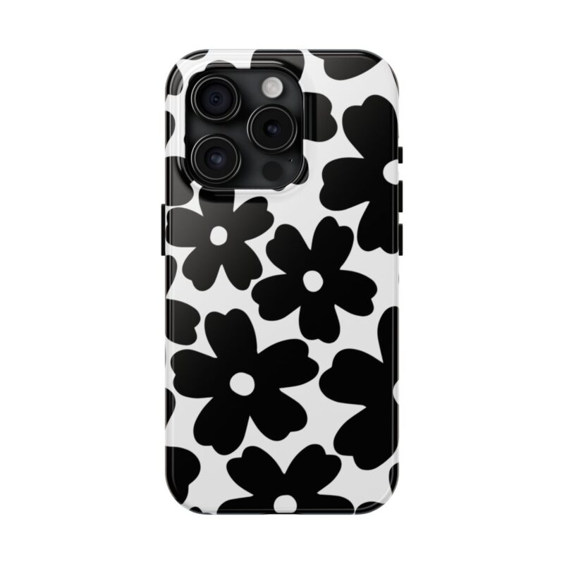 Monochrome Floral Delight Phone Case - Image 8