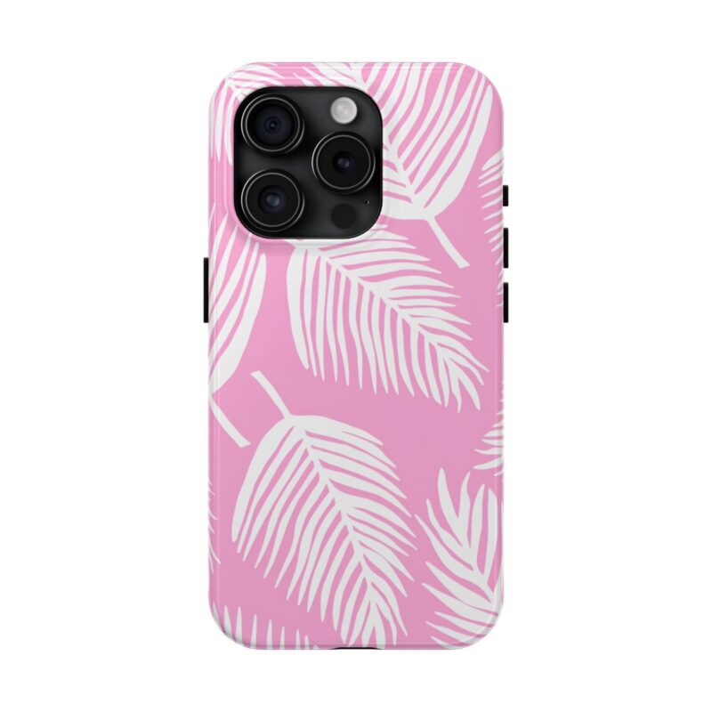 Blush Palm Leaves iPhone 15 Pro Case