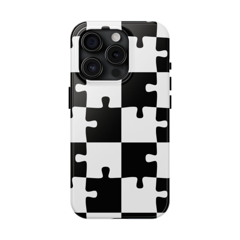 Monochrome Jigsaw Puzzle iPhone 15 Pro Case