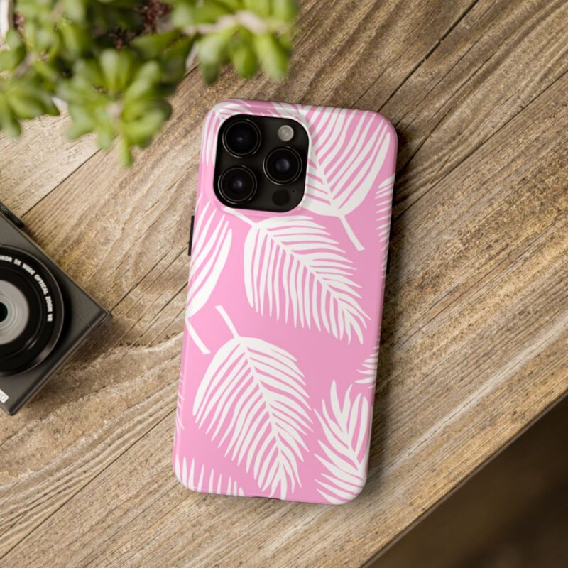 Blush Palm Leaves Phone Case 3