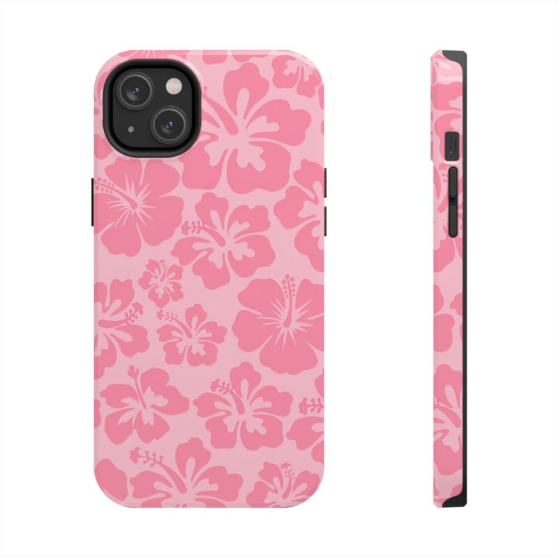 Blushing Hibiscus Blooms iPhone 14 Plus Case