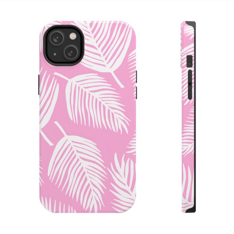 Blush Palm Leaves iPhone 14 Plus Case