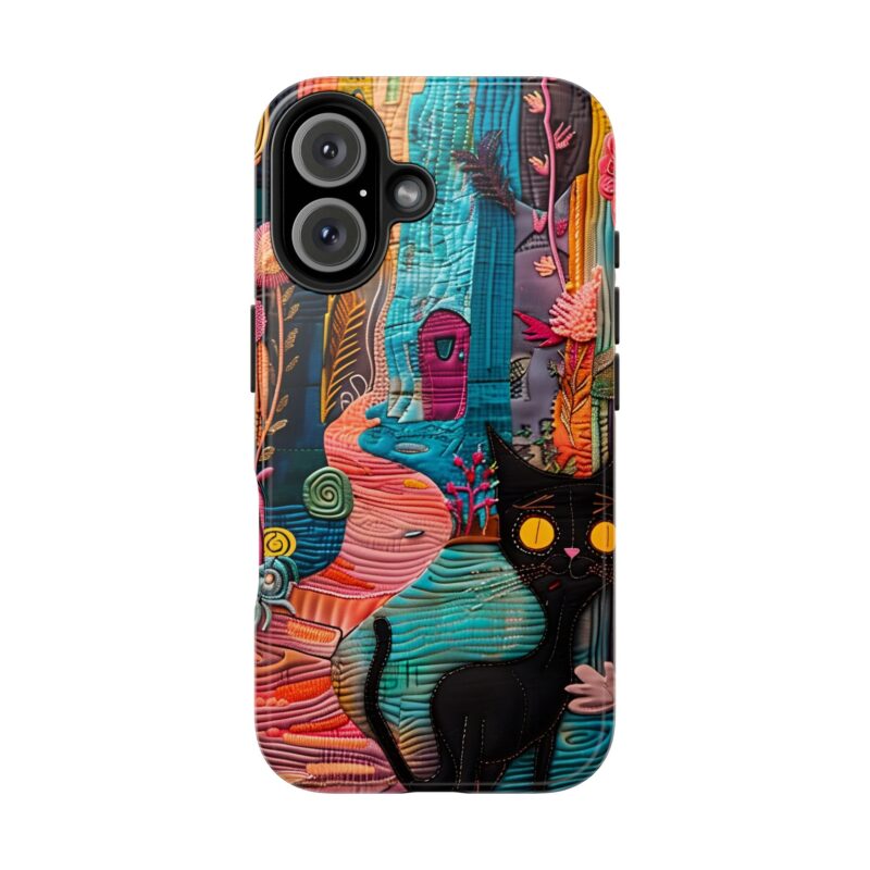 Textured Folklore Cat iPhone 16 Case