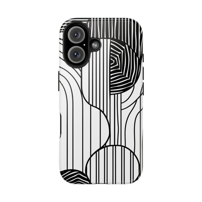 Abstract Monochrome Pattern iPhone 16 Case