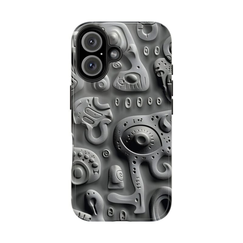 Cryptic Alien Script Design iPhone 16 Case