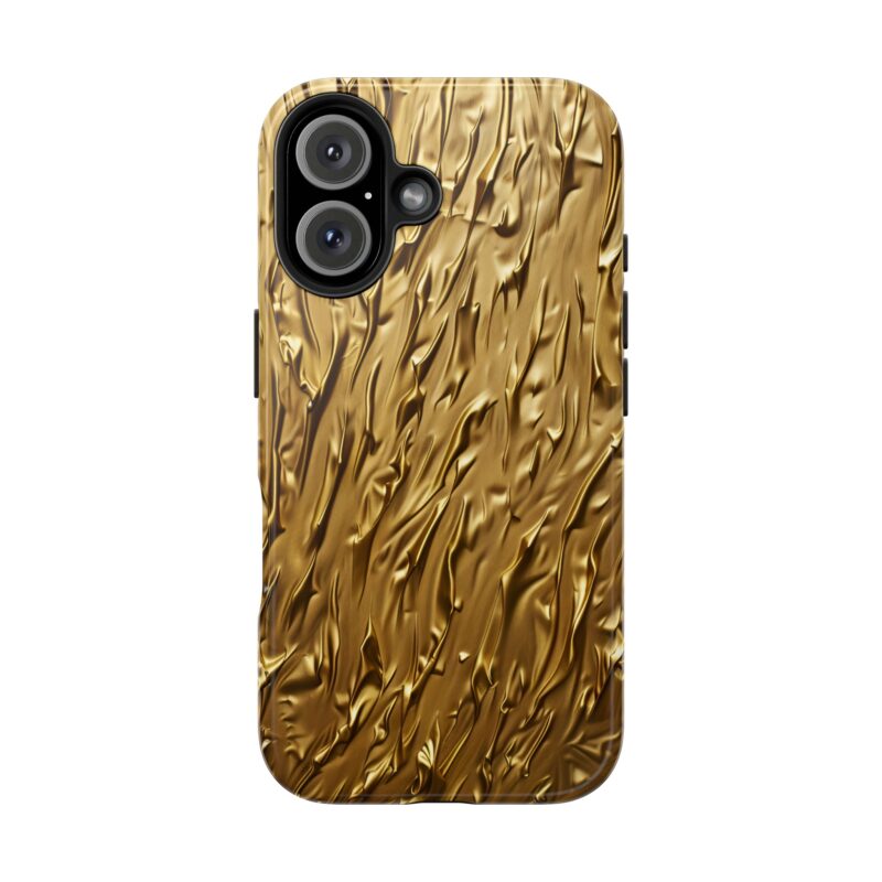 Golden Crinkle Texture iPhone 16 Case