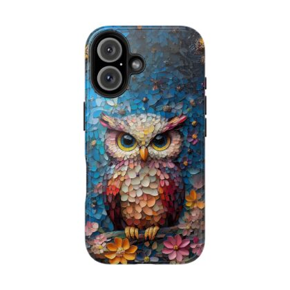 Blossom Owl Mosaic iPhone 15 Pro Case