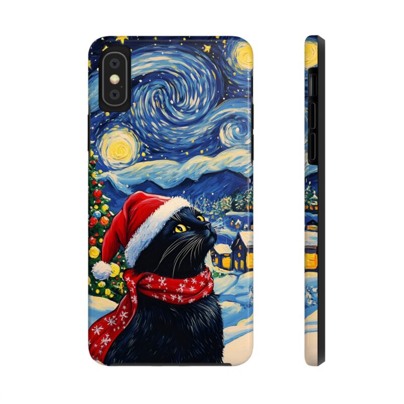 Starry Christmas Whiskers iPhone 15 Case - Image 7