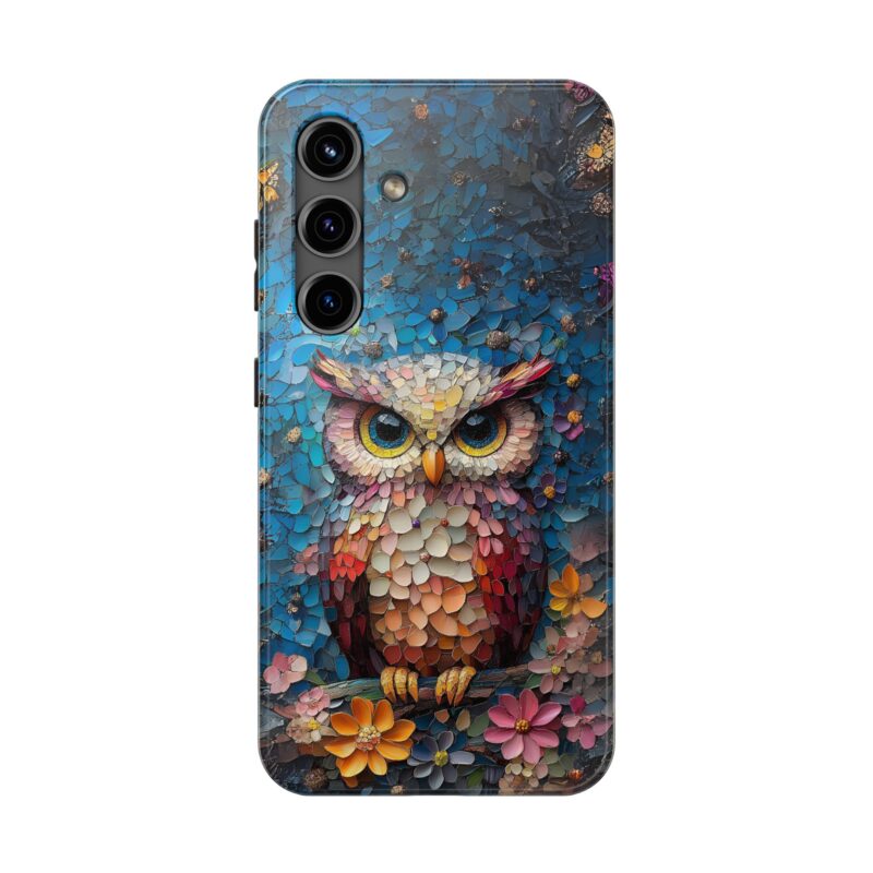 Blossom Owl Mosaic iPhone 15 Pro Case