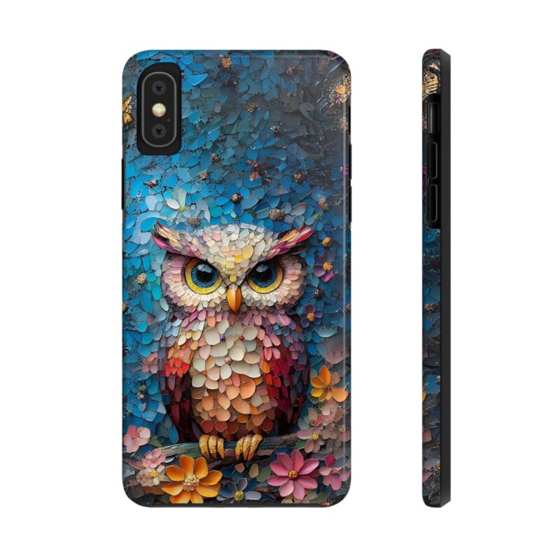 Blossom Owl Mosaic iPhone 15 Pro Case