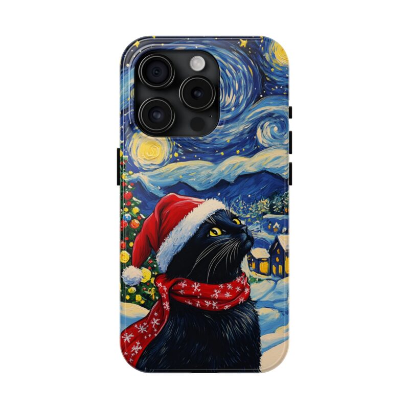 Starry Christmas Whiskers iPhone 15 Case - Image 5