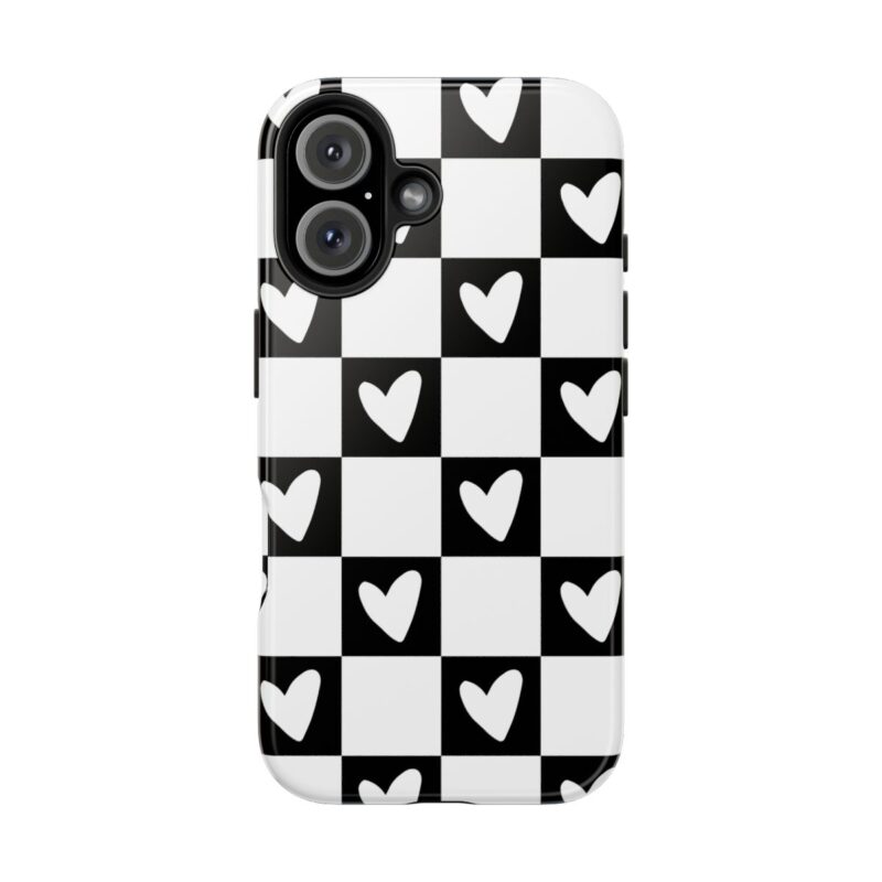 Classic Love Checkered iPhone 16 Case