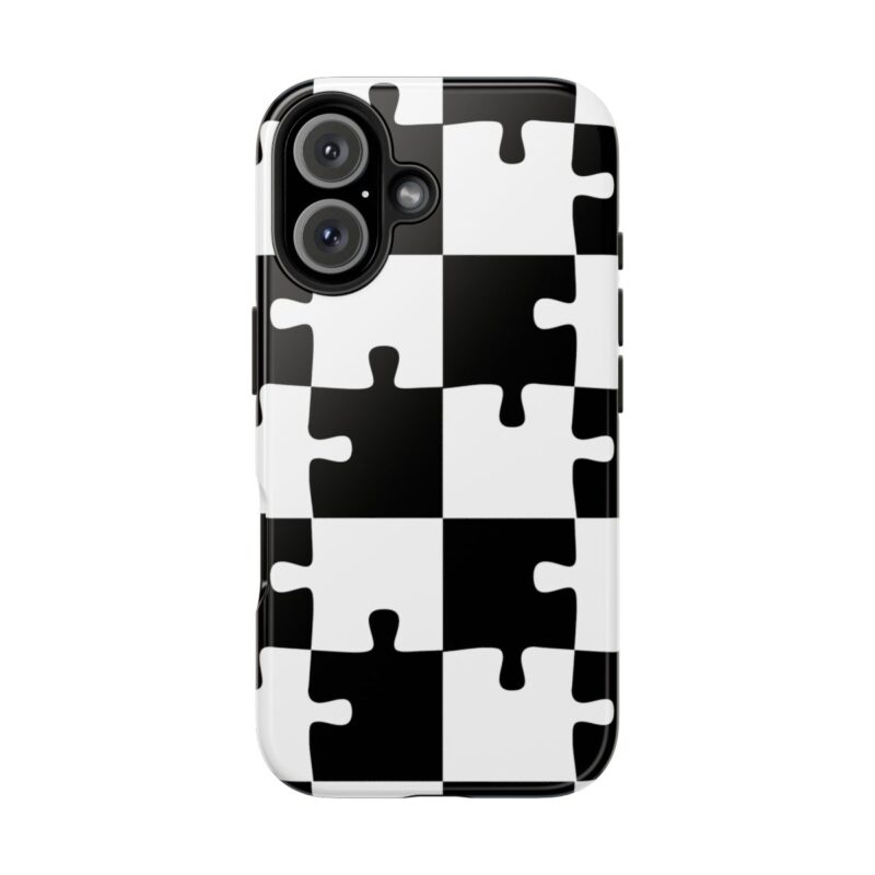 Monochrome Jigsaw Puzzle iPhone 16 Case