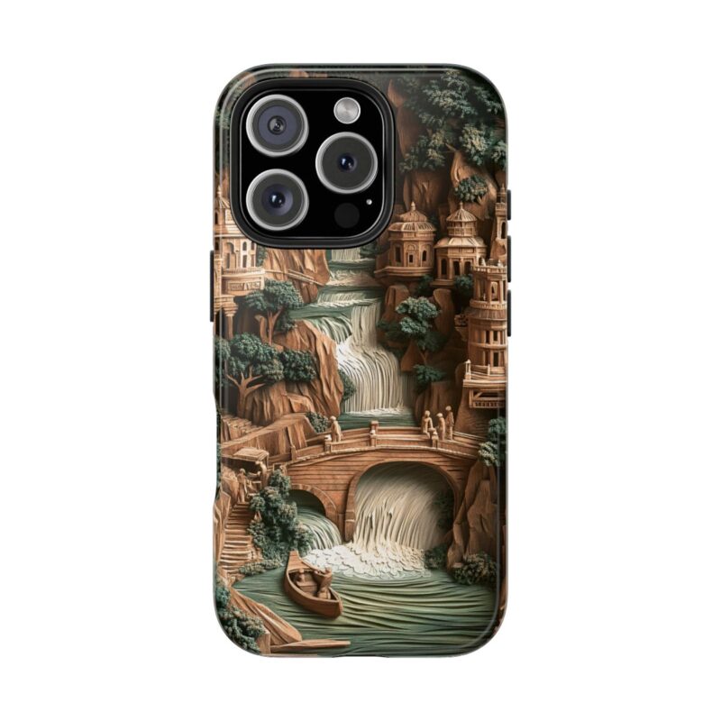 Majestic River Carving iPhone 16 Case