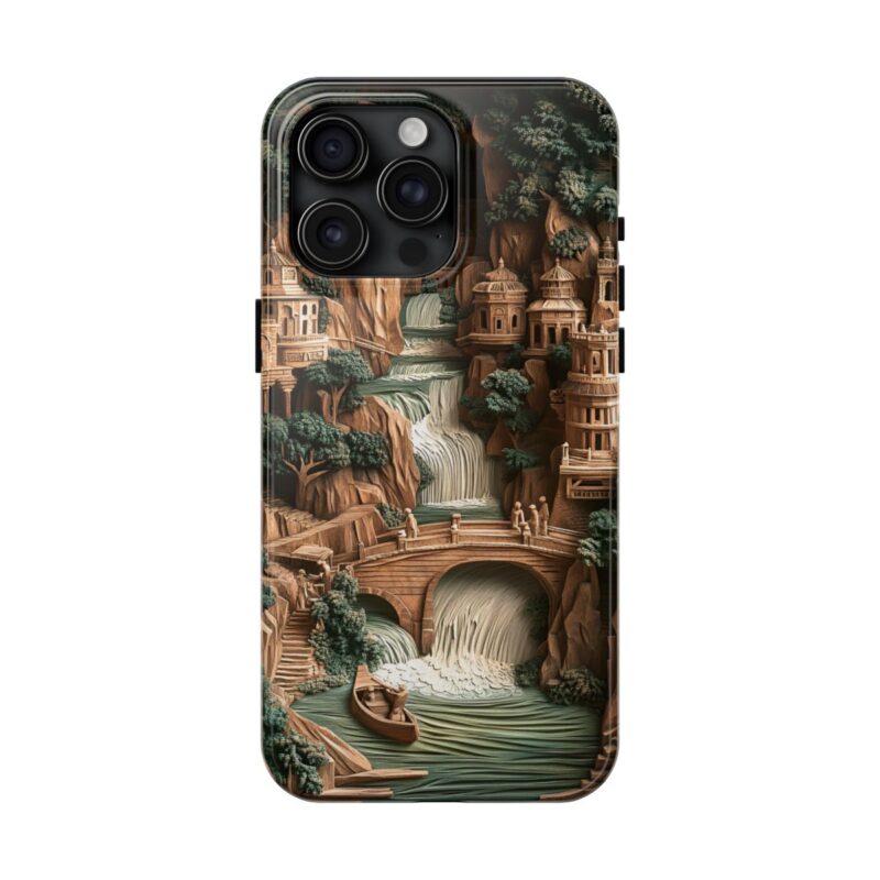 Majestic River Carving iPhone 16 Case