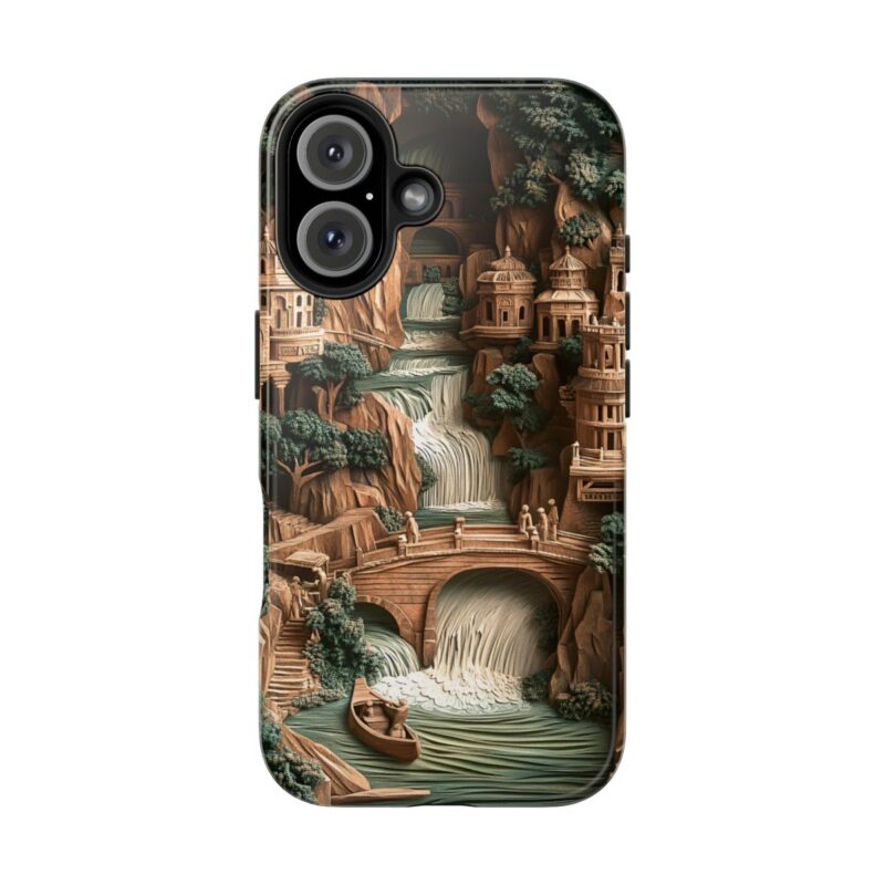 Majestic River Carving iPhone 16 Case