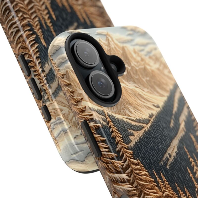 Frosted Mountain Pines iPhone 16 Pro Max Case