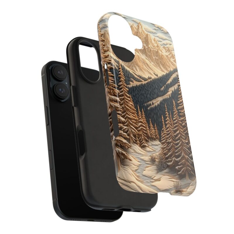 Frosted Mountain Pines iPhone 16 Pro Max Case