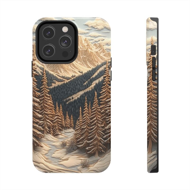 Frosted Mountain Pines iPhone 16 Pro Max Case