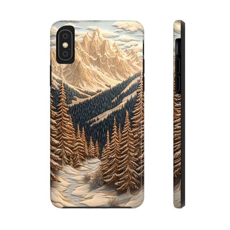 Frosted Mountain Pines iPhone 16 Pro Max Case