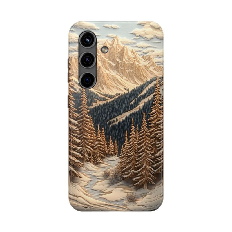 Frosted Mountain Pines iPhone 16 Pro Max Case