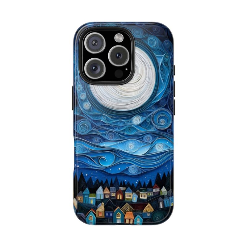 Quilled Moonlit Village iPhone 15 Pro Case