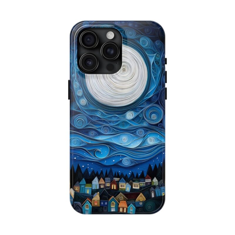 Quilled Moonlit Village iPhone 15 Pro Case